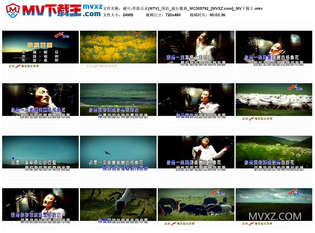 谢旦-草原百灵(MTV)_国语_流行歌曲_MC305792